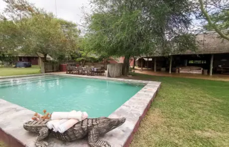 Pool deck at Walkers River Camp