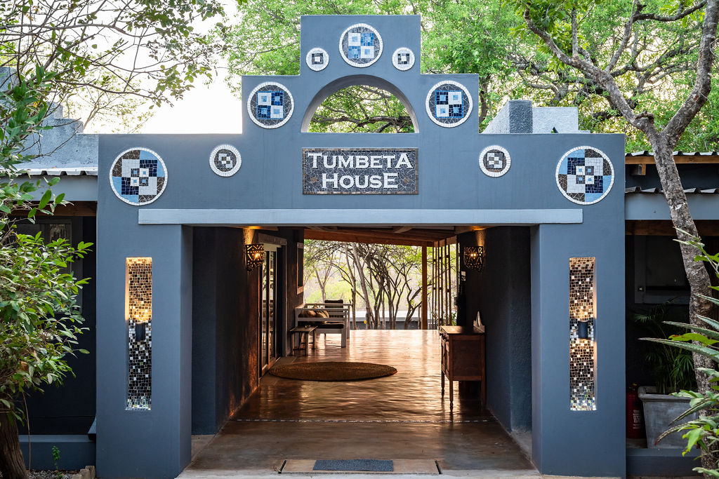 Mosaic entrance to Tumbeta House